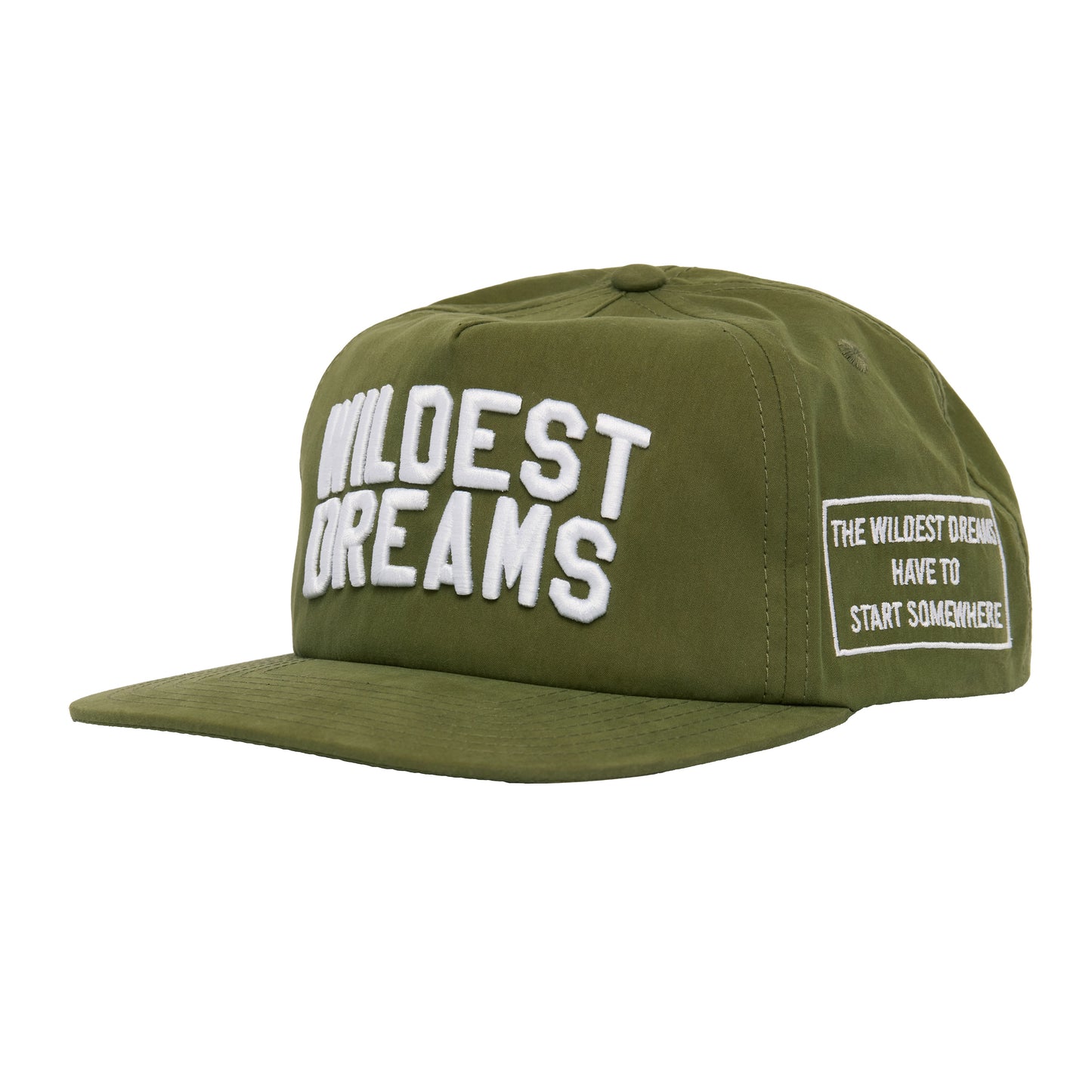 Wildest Dreams Varsity Cap - Khaki/White